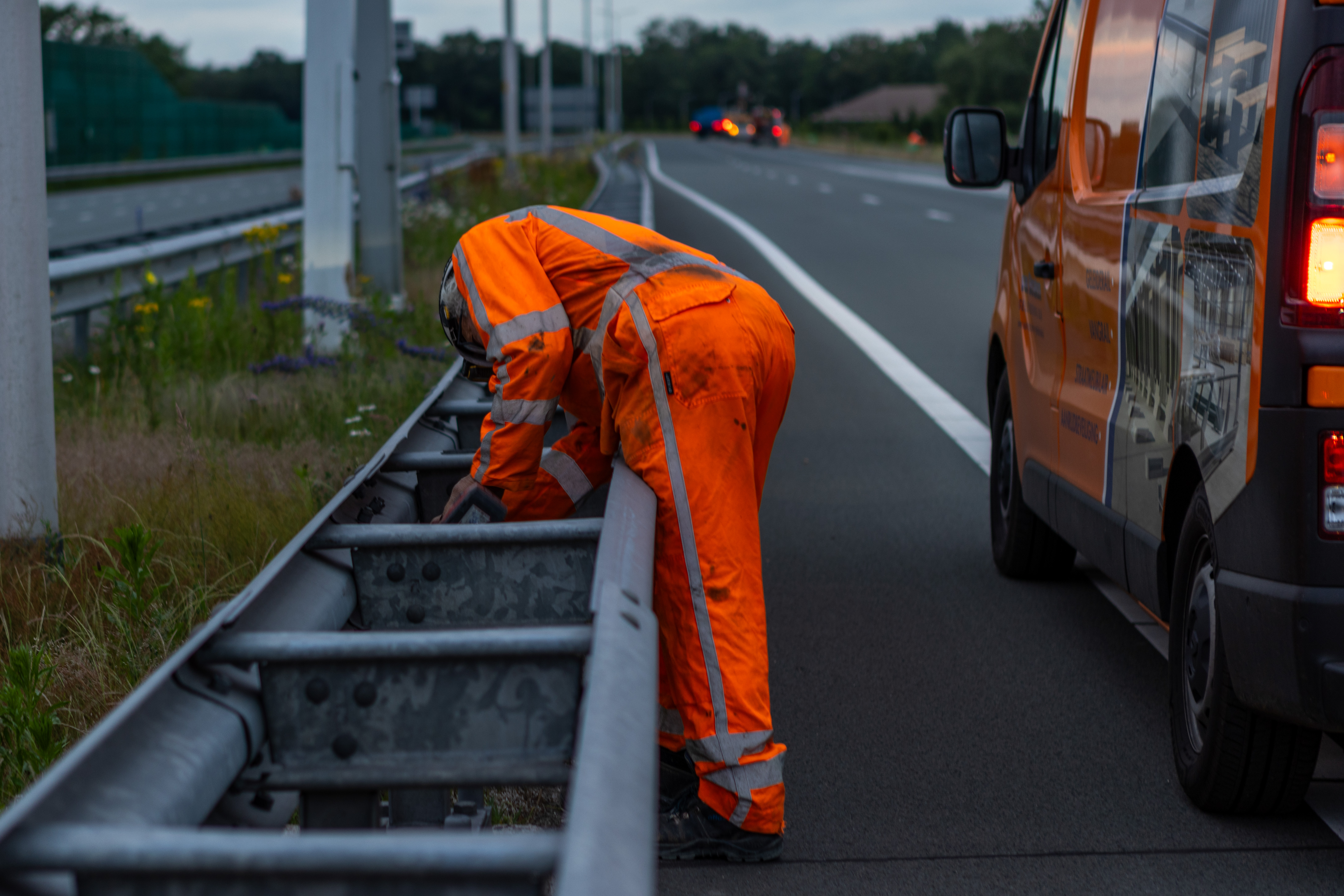 werk aan geleiderail